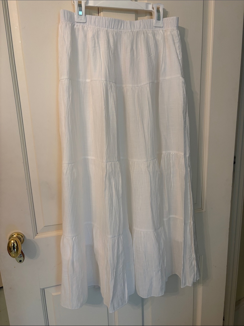 White Tiered Maxi Skirt - Picture 4 of 5